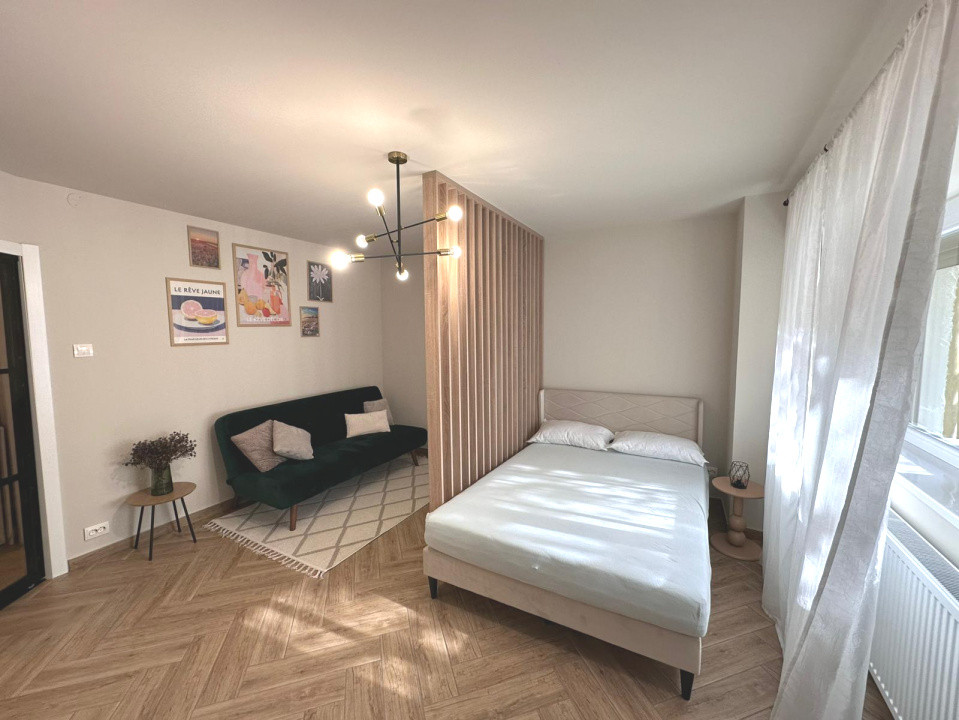 Garsoniera centrala, eleganta, cu dotari premium, la cheie- zona Pizza Celentano