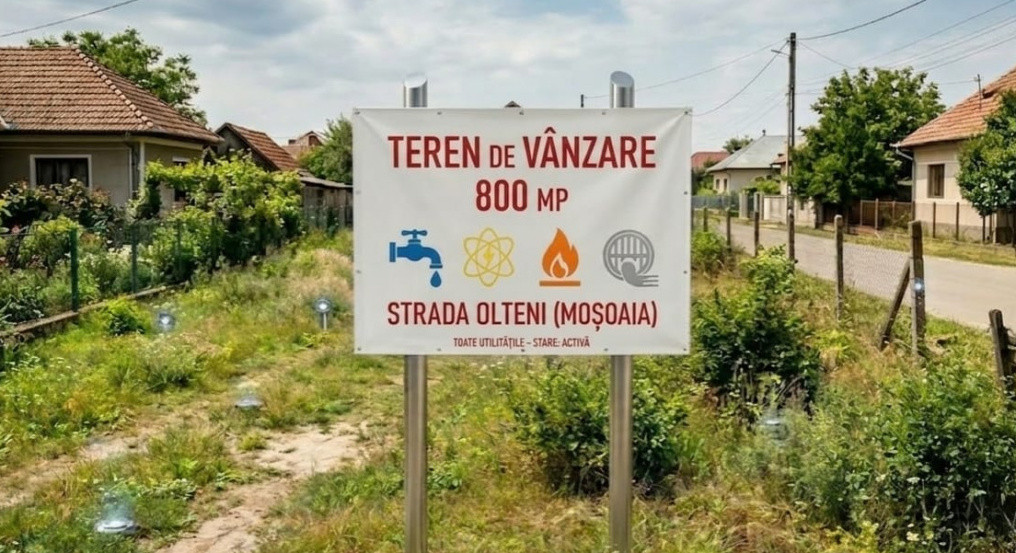 Teren 800 mp intravilan str. Olteni, Mosoaia, Arges