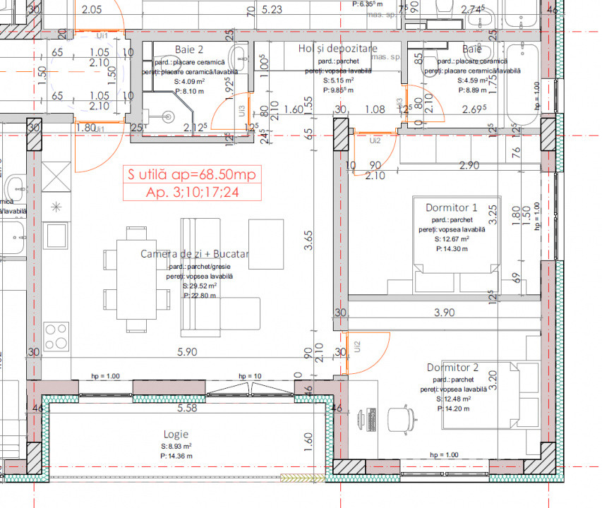 De vânzare apartament 2 camere Smarald City Satu Mare 