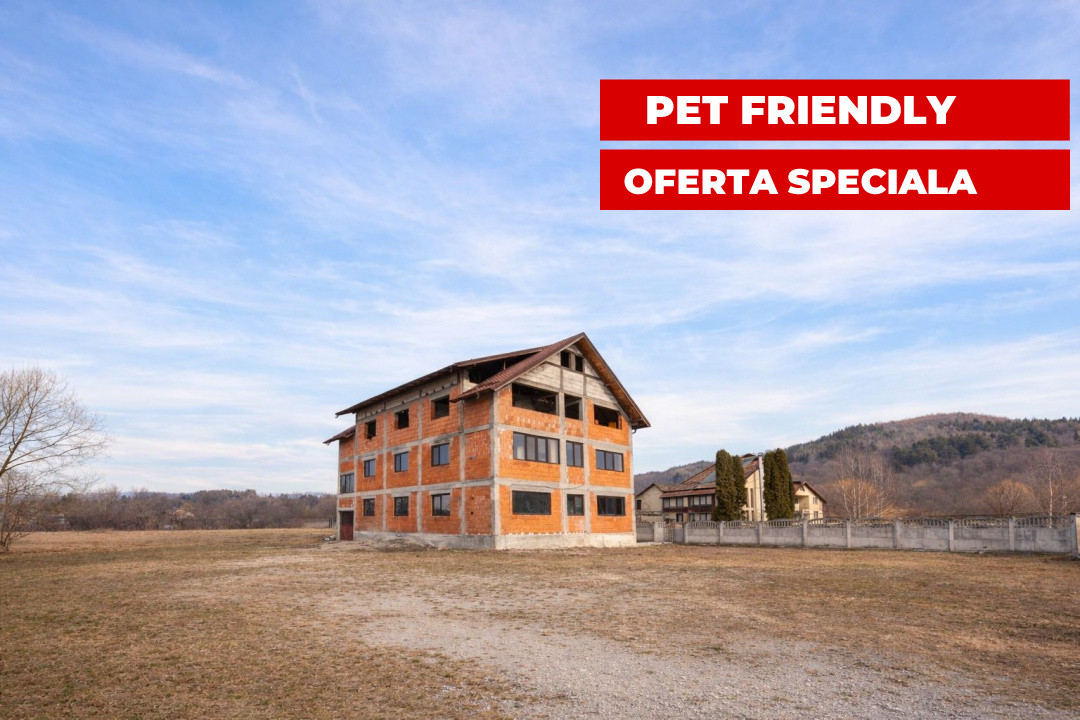 La 2 min de Campulung Muscel – 344 mp utili+ teren 4.563 mp -utilizare multiplă!