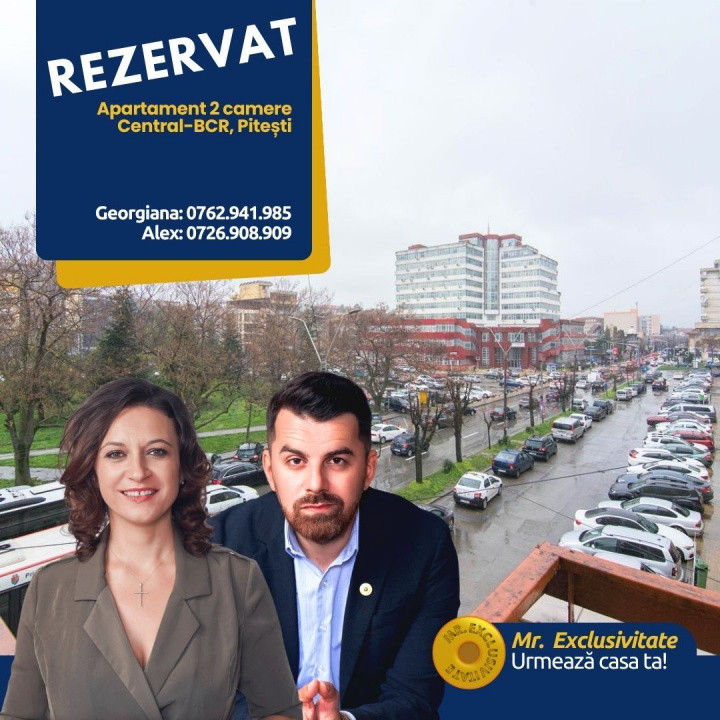 2 camere Centru Pitesti | etaj 1 | Parcul Finante| balcon spectaculos| 