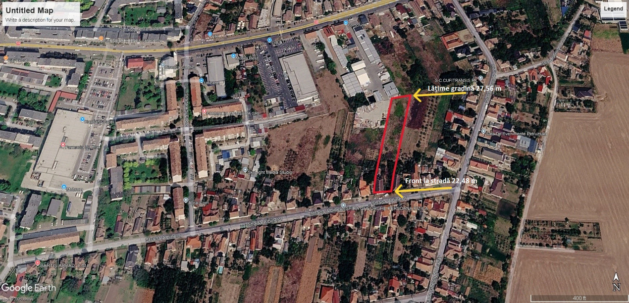 Oportunitate de investiție-Vânzare Teren 3.442 MP cu casă -Albinelor 57-Carei 