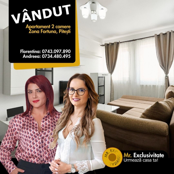 Apartament ultracentral cu priveliște Pitești 2 camere