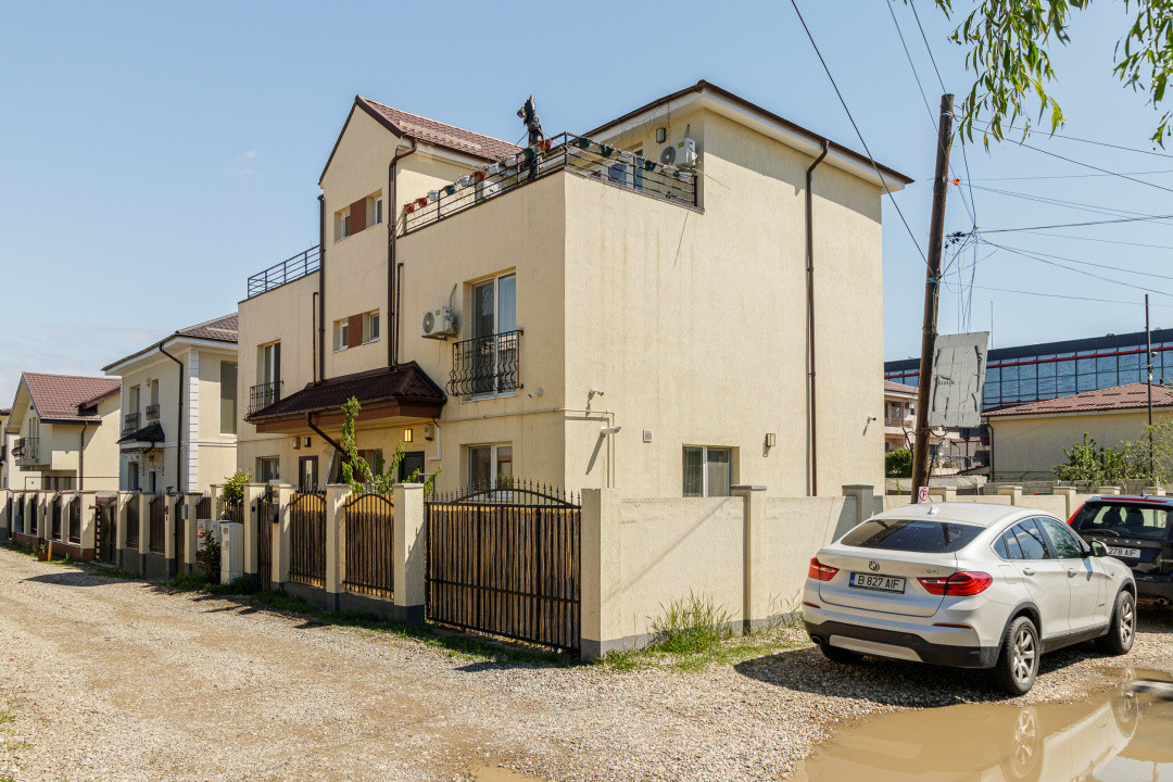 Duplex Otopeni fără perete comun, 4 camere, terasă extinsă + panouri solare