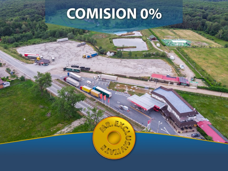 AFACERE FUNCTIONALA - MOTEL, PARCARE TIRURI, CAMPING cu piscina si lacuri