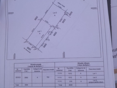 Teren intravilan Bradu 1312 mp 2 deschideri