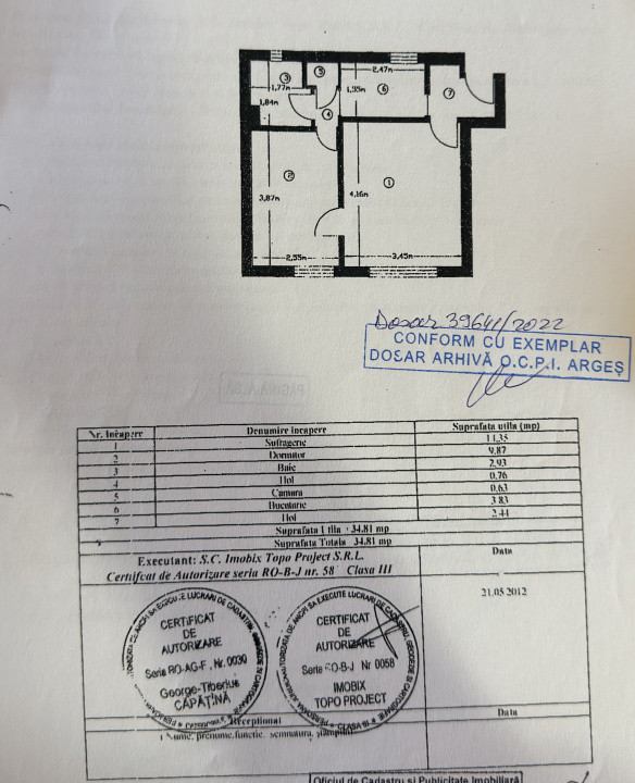 Apartament de 2 camere Pitești zona Piață Razboeni!